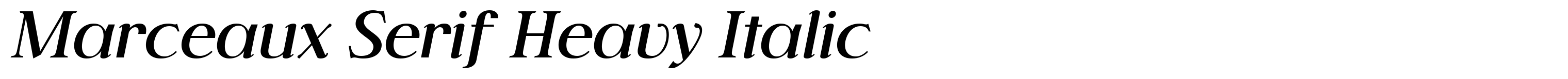 Marceaux Serif Heavy Italic